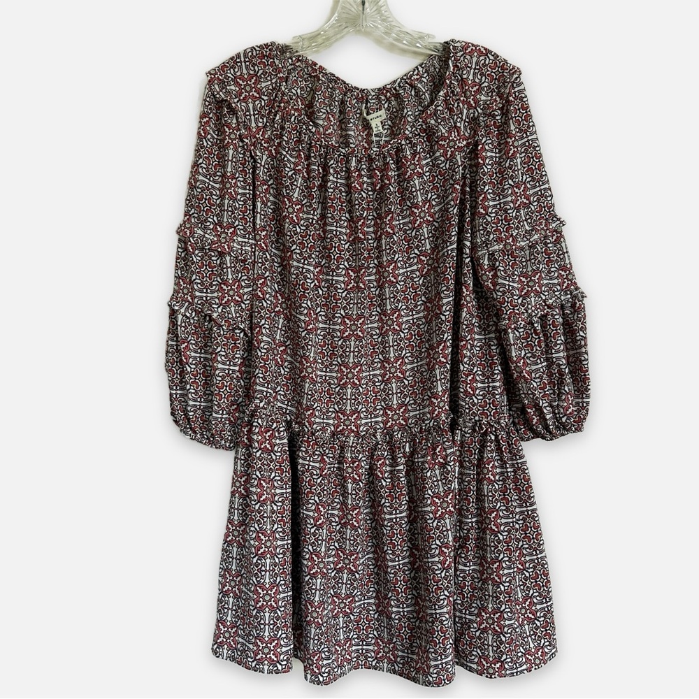 Max Studio NWTs Cottagecore Patterned Peasant Dress Women’s Size Small